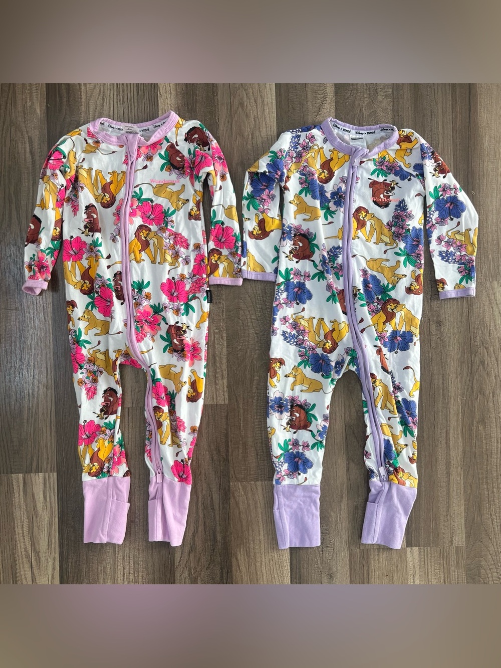 Disney X Bonds Lion King Purple/ Pink Zip Wondersuit BUNDLE 12-18mon
